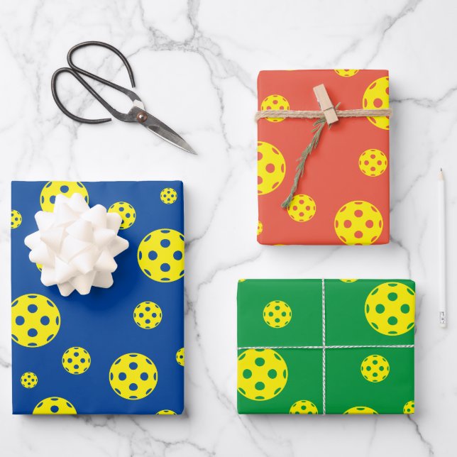 Hojas de papel de envoltura con temas deportivos d (Anverso)