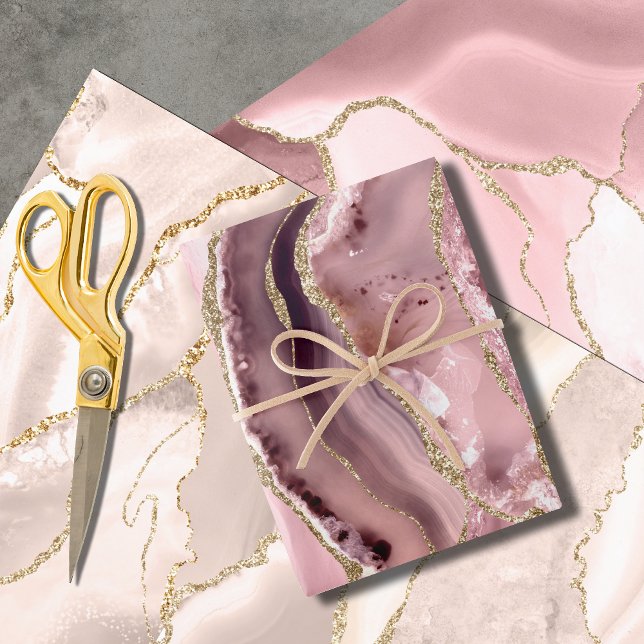 hojas de papel de envoltura de agate rosa (Subido por el creador)