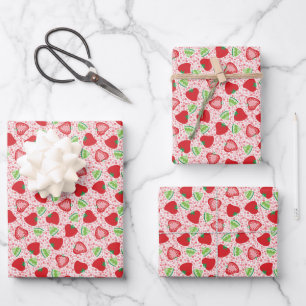 Hojas de papel de envoltura de fresa Fizz