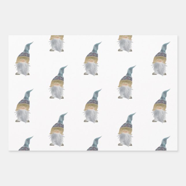 Hojas de papel de envoltura de gnomos - conjunto d (Anverso 2)