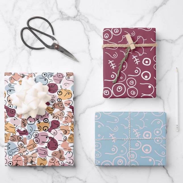 hojas de papel de envoltura feminista femenina (Anverso)