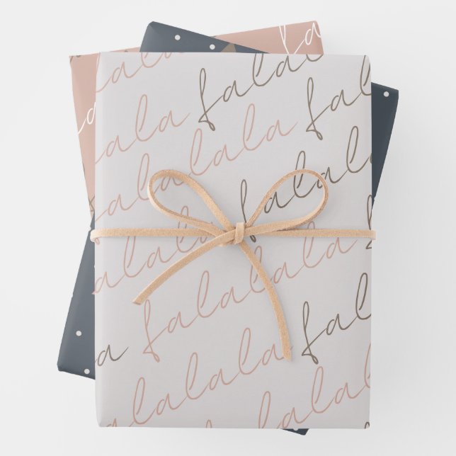 Hojas de papel de envolver árboles de Navidad Boho (In situ)