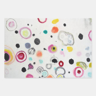 Hojas de papel de envolver coloridas conjunto de h