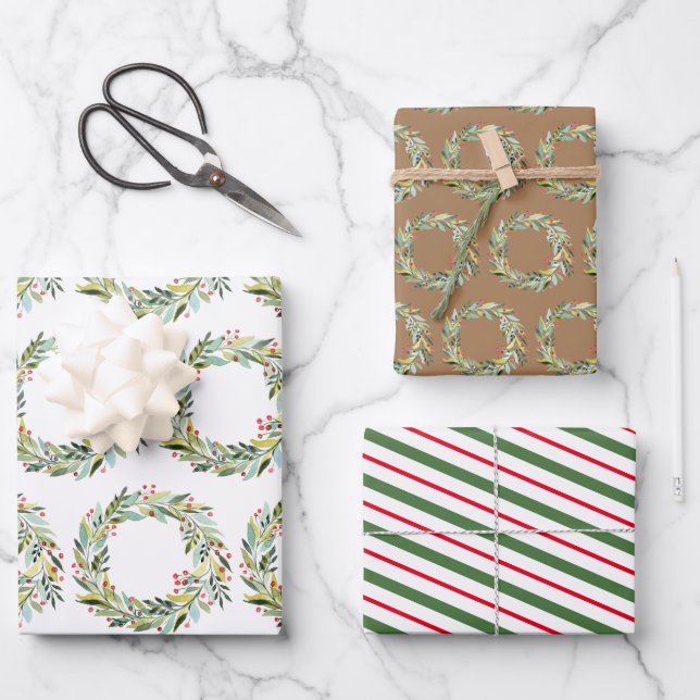 Hojas de papel de envolver de Wreath para la veget (Anverso)