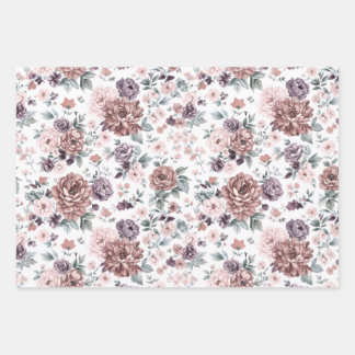 Hojas de papel de envolver florales