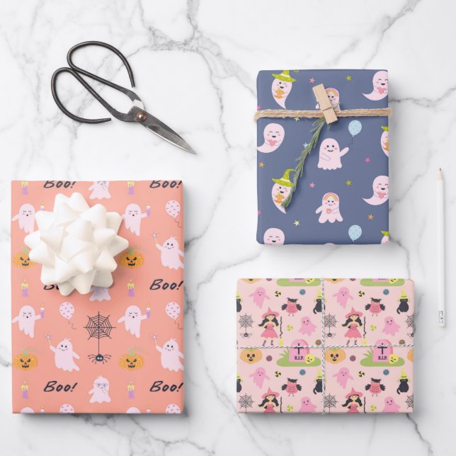 Hojas de papel de envolvimiento Adorable & Girlie  (Anverso)