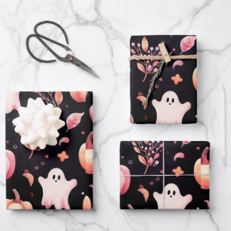 Hojas de papel de envolvimiento con ayuda rosa fan