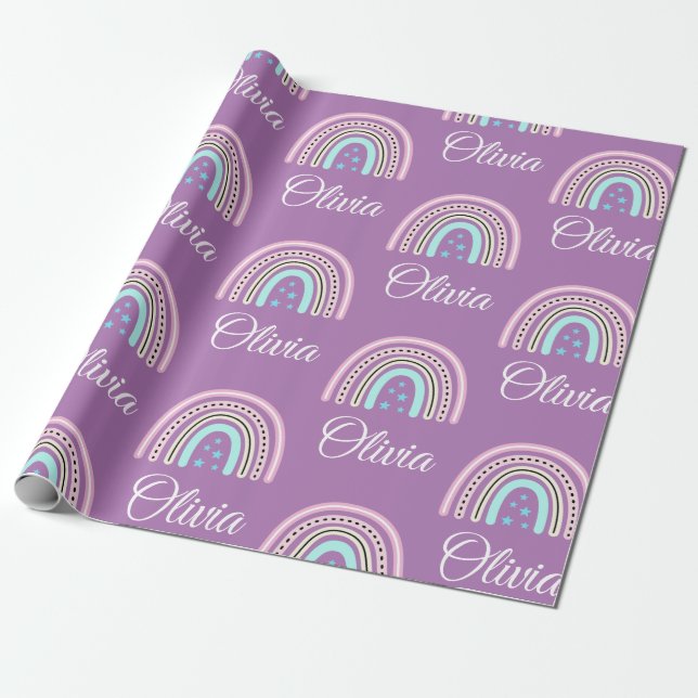 Hojas de papel de envolvimiento de arcoiris person (Desenrollado)