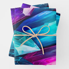 Hojas de papel de envolvimiento de arte de cristal