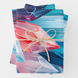 Hojas de papel de envolvimiento de arte de cristal
