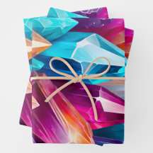 Hojas de papel de envolvimiento de arte de cristal