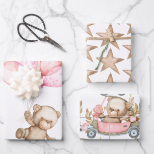 Hojas de papel de envolvimiento de Baby Shower par