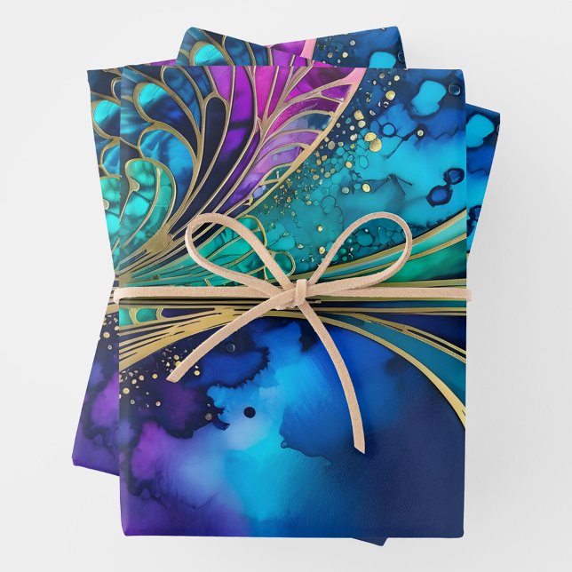 Hojas de papel de envolvimiento de color Art Déco (Subido por el creador)