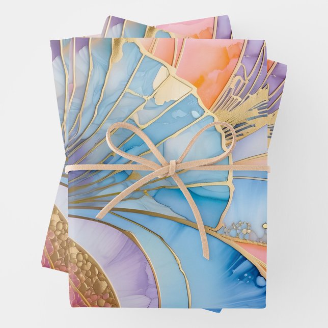 Hojas de papel de envolvimiento de color Art Déco (Subido por el creador)