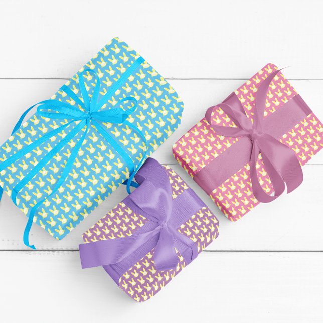 Hojas de papel de envolvimiento de conejo de Pascu (Subido por el creador)