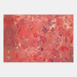 Hojas de papel de envolvimiento de crema morada ro