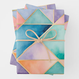 Hojas de papel de envolvimiento de cristal con man