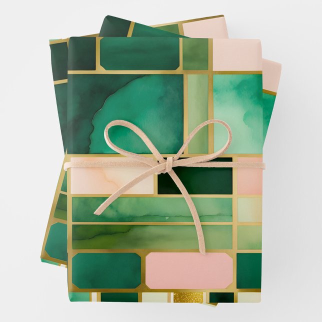 Hojas de papel de envolvimiento de cristal con man (Subido por el creador)