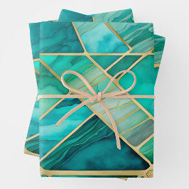 Hojas de papel de envolvimiento de cristal con man