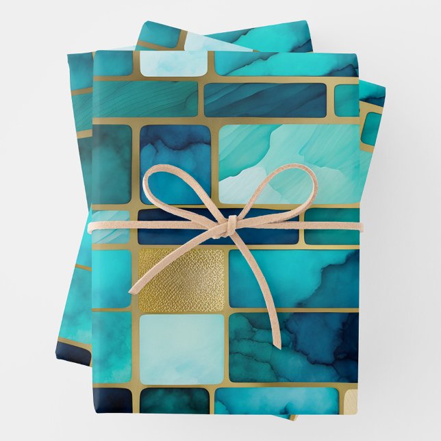 Hojas de papel de envolvimiento de cristal con man (Subido por el creador)