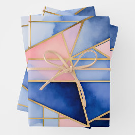 Hojas de papel de envolvimiento de cristal con man