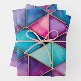 Hojas de papel de envolvimiento de cristal con man