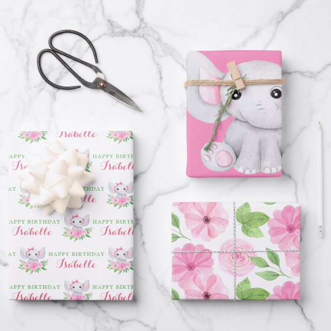 Hojas de papel de envolvimiento de cumpleaños para (Anverso)