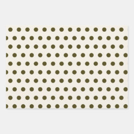 Hojas de papel de envolvimiento de encaje verde y 