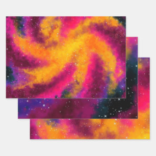 Hojas de papel de envolvimiento de galaxia de colo