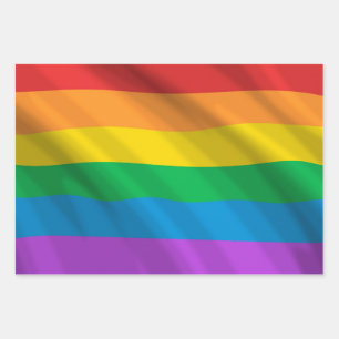 Hojas de papel de envolvimiento de la bandera LGBT