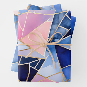 Hojas de papel de envolvimiento de mosaico de cris