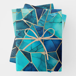 Hojas de papel de envolvimiento de mosaico de cris