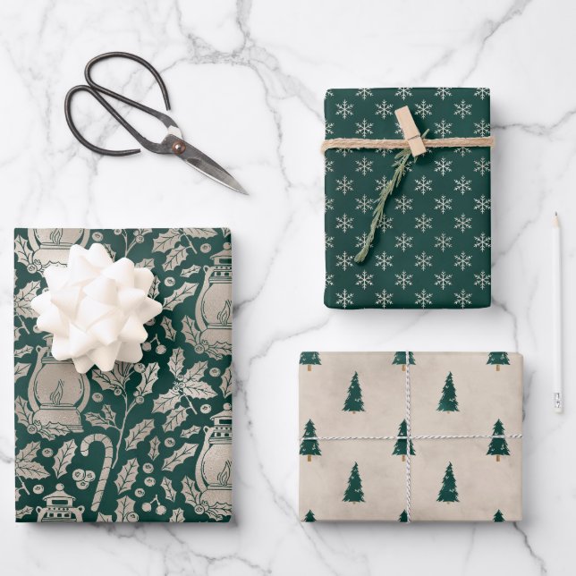 Hojas de papel de envolvimiento de Navidades de la (Anverso)
