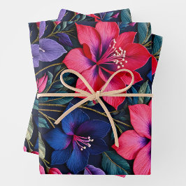 Hojas de papel de envolvimiento de Needlepoint flo