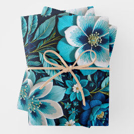 Hojas de papel de envolvimiento de Needlepoint flo