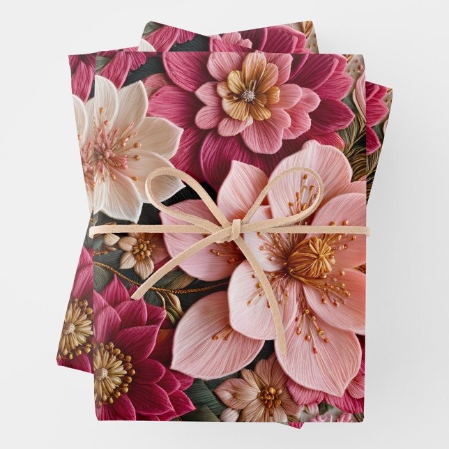 Hojas de papel de envolvimiento de Needlepoint flo (Subido por el creador)