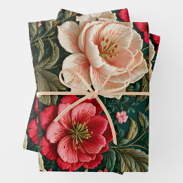 Hojas de papel de envolvimiento de Needlepoint flo