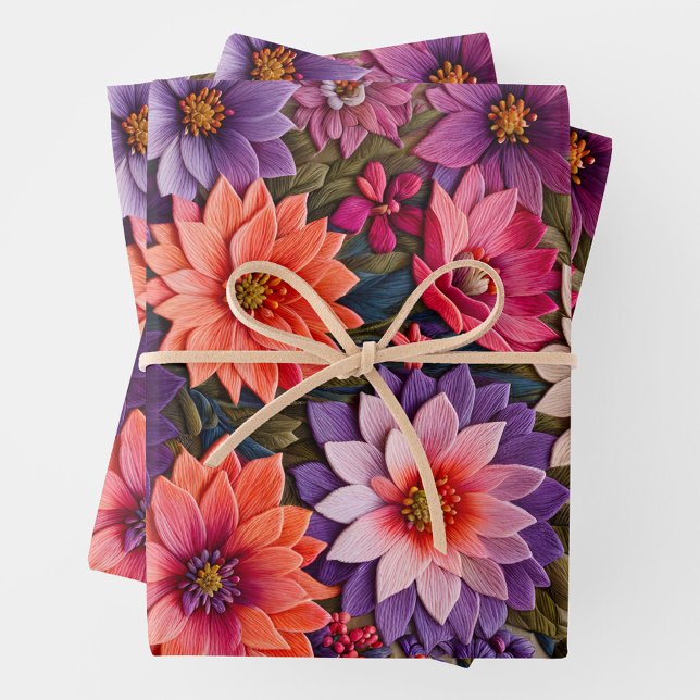 Hojas de papel de envolvimiento de Needlepoint flo (Subido por el creador)