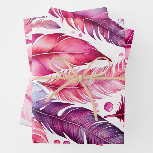 Hojas de papel de envolvimiento de pintura de plum (Subido por el creador)
