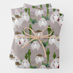 Hojas de papel de envolvimiento de ratas desértica