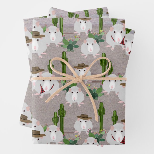 Hojas de papel de envolvimiento de ratas desértica (In situ)