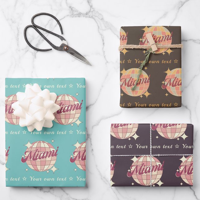 Hojas de papel de envolvimiento de regalo de Miami (Subido por el creador)