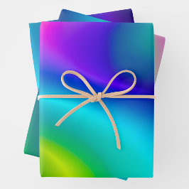 Hojas de papel de envolvimiento de Relieve metaliz