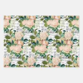 Hojas de papel de envolvimiento de Rosa de masas