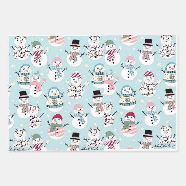 Hojas de papel de envolvimiento de vacaciones esbo (Anverso)