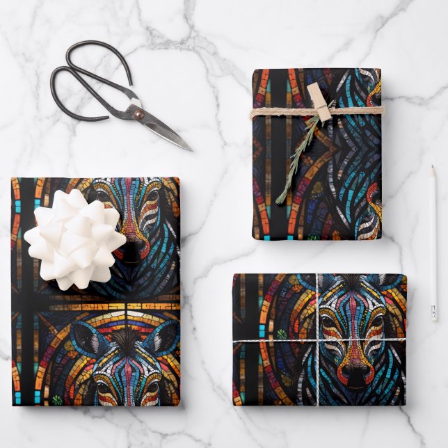 Hojas de papel de envolvimiento de vidrio con mosa (Anverso)