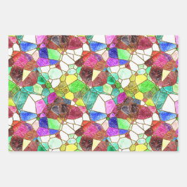 Hojas de papel de envolvimiento de vidrio manchado