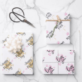 Hojas de papel de envolvimiento del Día de la Madr