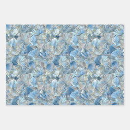 Hojas de papel de envolvimiento floral Pearlescent