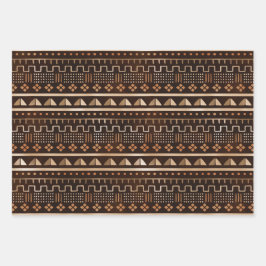 Hojas de papel de envolvimiento geográfico metálic